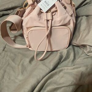 Time and Tru Blush Backpack with Gold Details